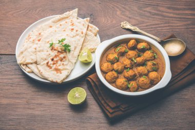 Masala Soya Chunk Curry made using Soyabean nuggets and spices - protein rich food from India