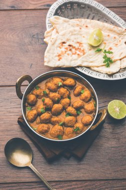 Masala Soya Chunk Curry made using Soyabean nuggets and spices - protein rich food from India