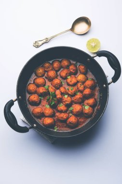 Masala Soya Chunk Curry made using Soyabean nuggets and spices - protein rich food from India