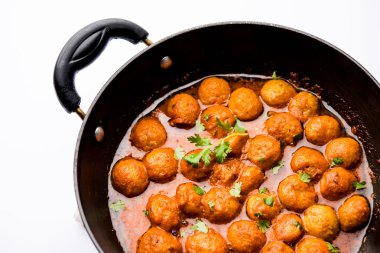 Masala Soya Chunk Curry made using Soyabean nuggets and spices - protein rich food from India