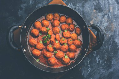 Masala Soya Chunk Curry made using Soyabean nuggets and spices - protein rich food from India