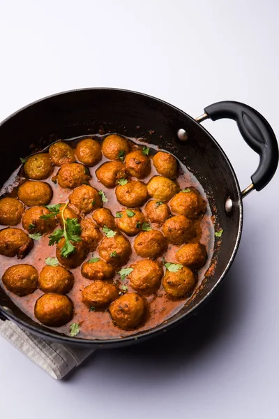 Masala Soya Chunk Curry made using Soyabean nuggets and spices - protein rich food from India