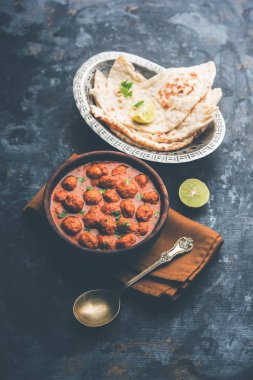 Masala Soya Chunk Curry made using Soyabean nuggets and spices - protein rich food from India