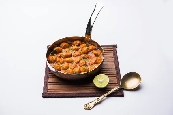 Masala Soya Chunk Curry made using Soyabean nuggets and spices - protein rich food from India
