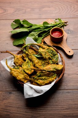 Gevrek Palak/ıspanak yaprakları pakoda veya pakoda