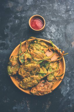 Gevrek Palak/ıspanak yaprakları pakoda veya pakoda