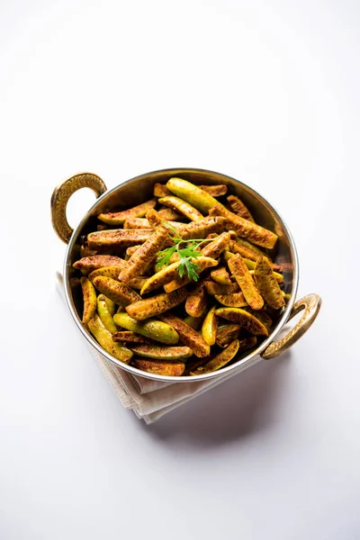 Tindora Sabzi Tendli Tondli Fry Also Known Ivy Gourd Fry — Stock Photo, Image