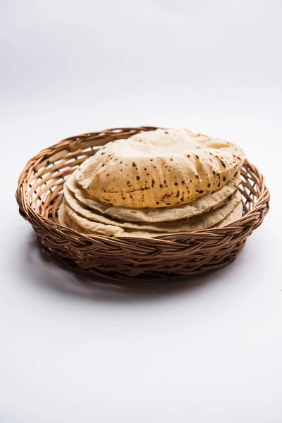 Chapati Tava Roti Also Known Indian Bread Fulka Phulka Main — Stock Photo, Image