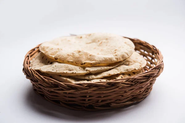 Chapati Tava Roti Επίσης Γνωστή Ινδικό Ψωμί Fulka Phulka Κύριο — Φωτογραφία Αρχείου