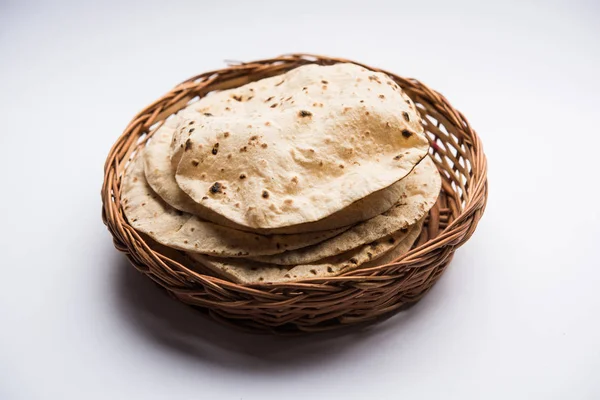 Chapati Tava Roti Noto Anche Come Pane Indiano Fulka Phulka — Foto Stock