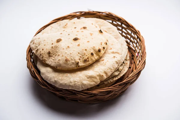 Chapati Tava Roti Also Known Indian Bread Fulka Phulka Main — Stock Photo, Image