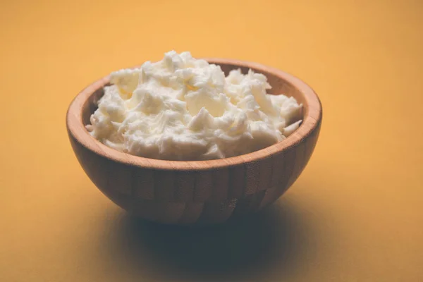 Homemade White Butter Makhan Makkhan Hindi Served Bowl Selective Focus — Stock Photo, Image