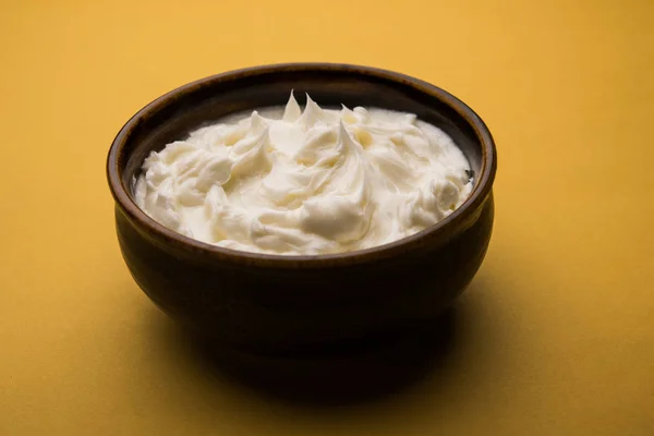 Homemade White Butter Makhan Makkhan Hindi Served Bowl Selective Focus — Stock Photo, Image