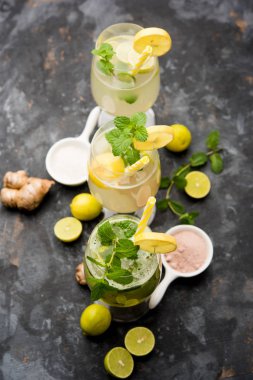 Shikanji, Punjab/India 'dan kaynaklanan bir limonata. Shikanjvi veya nimbu Pani veya şerbet olarak da bilinir. popüler yaz soğuk içecek