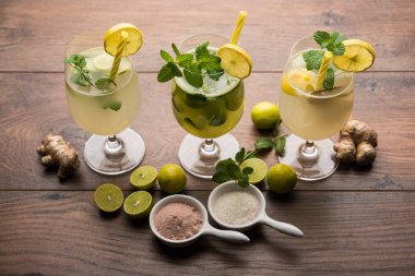 Shikanji, Punjab/India 'dan kaynaklanan bir limonata. Shikanjvi veya nimbu Pani veya şerbet olarak da bilinir. popüler yaz soğuk içecek