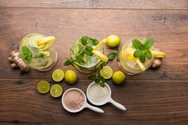 Shikanji, Punjab/India 'dan kaynaklanan bir limonata. Shikanjvi veya nimbu Pani veya şerbet olarak da bilinir. popüler yaz soğuk içecek