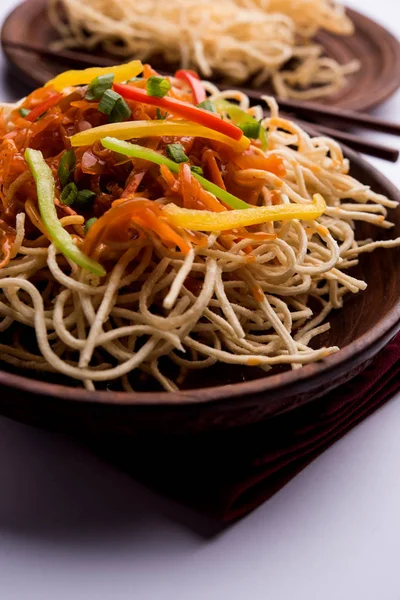 American Chop Suey Chopsuey Popular Indochinese Food Served Bowl Chop — Stock Photo, Image