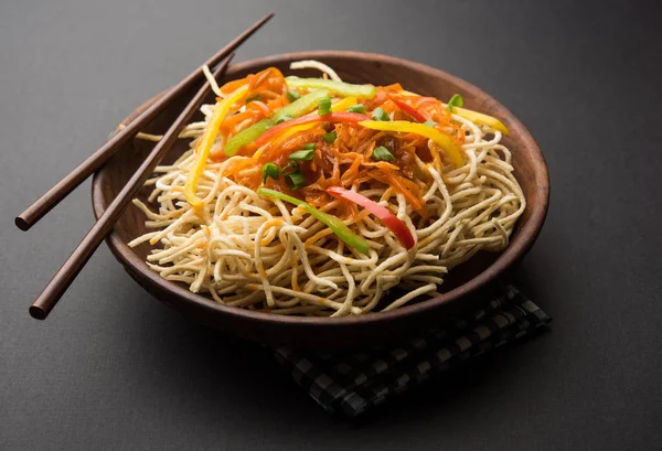 American Chop Suey Chopsuey Popular Indochinese Food Served Bowl Chop Stock Photo