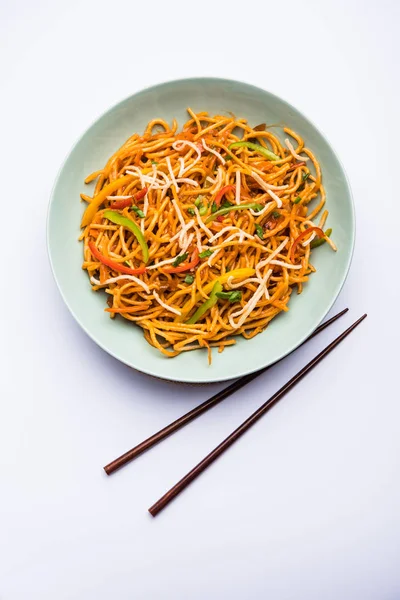 Amerikai Szelet Suey Chopsuey Egy Népszerű Indokínai Ételt Szolgált Egy — Stock Fotó