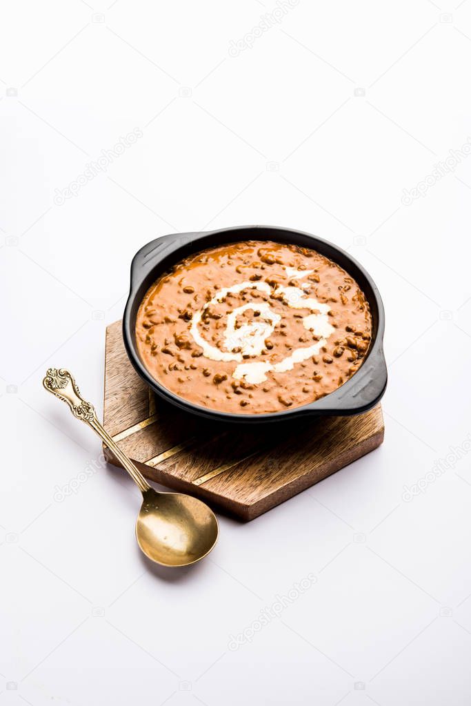 Dal makhani or daal makhni is a popular food from Punjab / India made using whole black lentil,