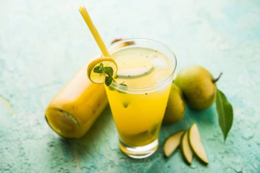 Aam Panna / panha veya Tuzlu ve tatlı Yeşil Mango Suyu