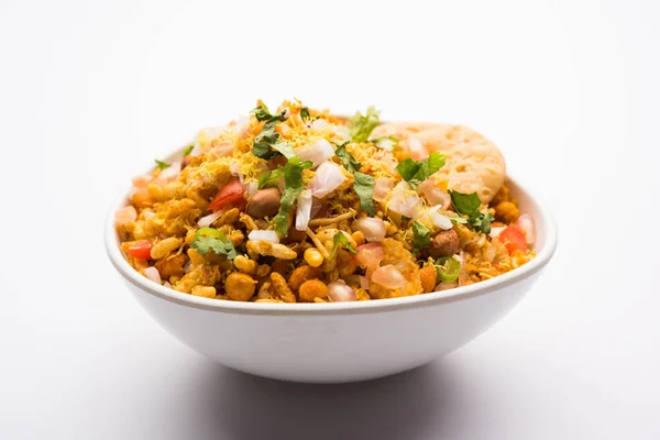 Bhelpuri Chaat Chat Road Side Tasty Food India Served Bowl — Stock Photo, Image