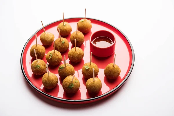 Krispiga Veg Lollipop Recept Görs Med Kokt Potatis Med Kryddor — Stockfoto