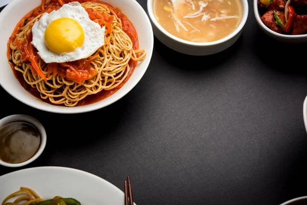 Assorted Indo Chinese Food Group Includes Non Vegetarian Chicken Schezwan Royalty Free Stock Images