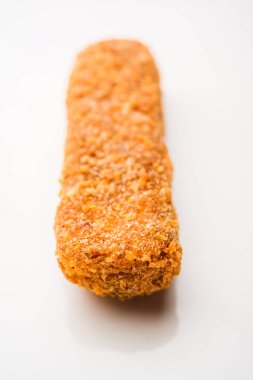 Kurkuri paneer parmak veya pakora / pakoda aperatifler de Crispy Cottage Peynir Barlar olarak bilinen, bir marş olarak domates ketçap ile servis. seçici odaklama