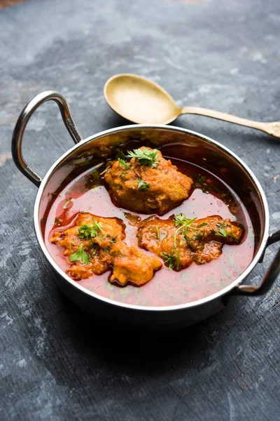 Lauki Kofta Curry Készült Bottel Gourd Vagy Doodhi Szolgált Egy — Stock Fotó