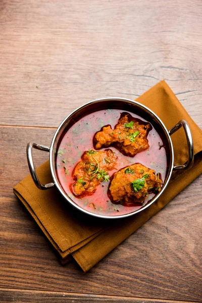 Lauki Kofta Curry Aus Flaschenkürbis Oder Doohi Serviert Einer Schüssel — Stockfoto