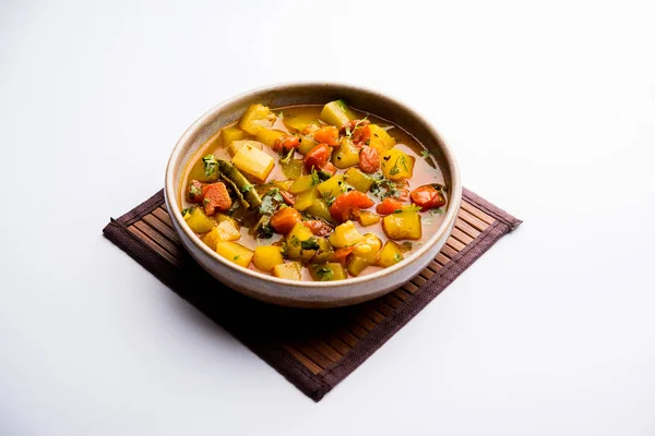 Lauki Doodhi Sabji Néven Ismert Palack Sütőtök Curry Szolgált Egy — Stock Fotó
