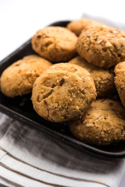 Nan Khatai Nankhatai Est Authentique Biscuit Indien Sans Œufs Sucré — Photo