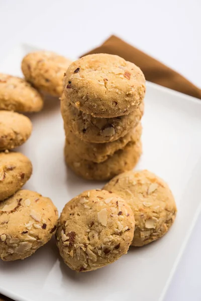 Nan Khatai Nankhatai Est Authentique Biscuit Indien Sans Œufs Sucré — Photo