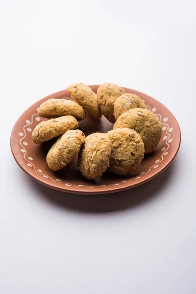 Nan Khatai Nankhatai Een Authentieke Indiase Zoete Hartige Mayonaise Cookie — Stockfoto