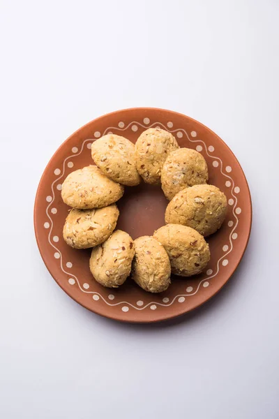 Nan Khatai Nankhatai Een Authentieke Indiase Zoete Hartige Mayonaise Cookie — Stockfoto