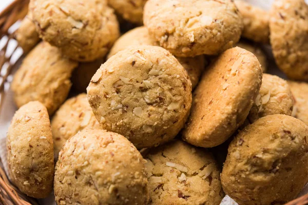 Nan Khatai Nankhatai Est Authentique Biscuit Indien Sans Œufs Sucré — Photo