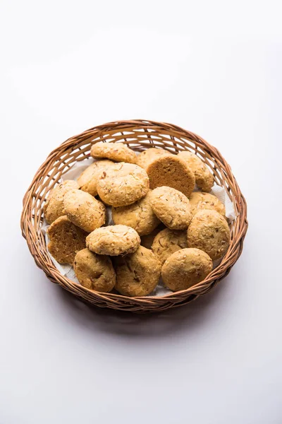 Nan Khatai Nankhatai Est Authentique Biscuit Indien Sans Œufs Sucré — Photo