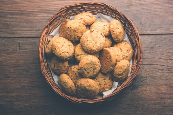 Nan Khatai Nankhatai Est Authentique Biscuit Indien Sans Œufs Sucré — Photo