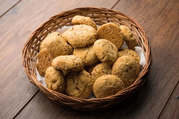 Nan Khatai Nankhatai Est Authentique Biscuit Indien Sans Œufs Sucré — Photo