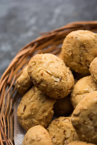 Nan Khatai Nankhatai Est Authentique Biscuit Indien Sans Œufs Sucré — Photo