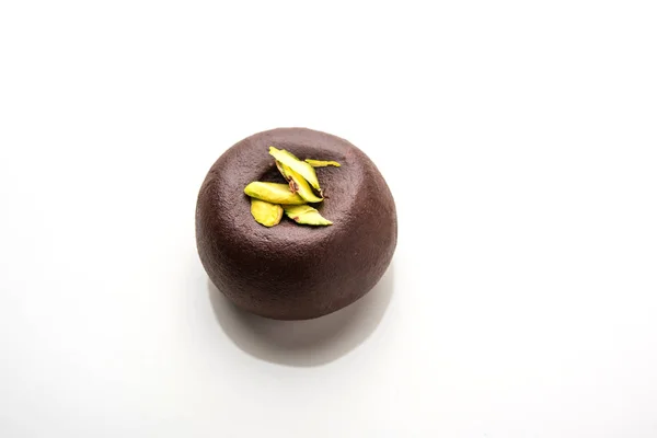Chocolate Peda Leite Pera Pedha Feito Com Leite Condensado Doce — Fotografia de Stock