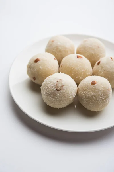 Rava Laddu Oder Grieß Laddoo Oder Rawa Ladu Ein Beliebtes — Stockfoto