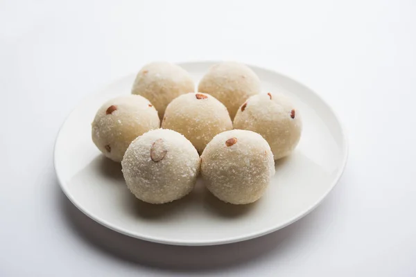 Rava Laddu Semolina Laddoo Rawa Ladu Popular Plato Dulce Maharashtra —  Fotos de Stock