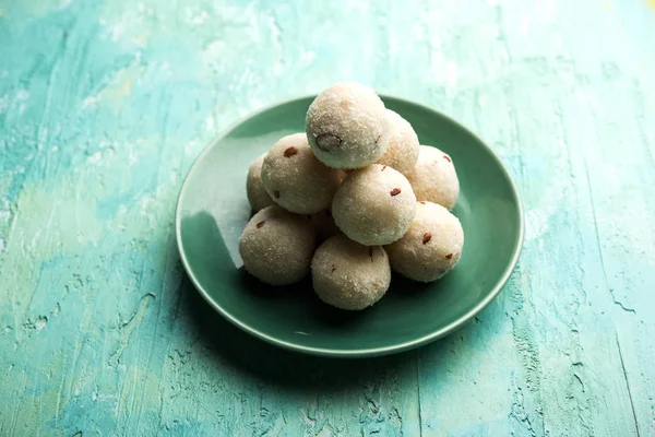 Rava Laddu Oder Grieß Laddoo Oder Rawa Ladu Ein Beliebtes — Stockfoto