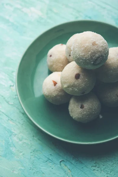 Rava Laddu Oder Grieß Laddoo Oder Rawa Ladu Ein Beliebtes — Stockfoto