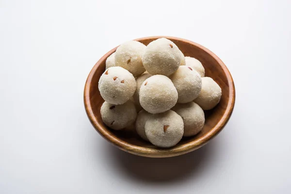 Rava Laddu Semolina Laddoo Rawa Ladu Prato Doce Popular Maharashtra — Fotografia de Stock