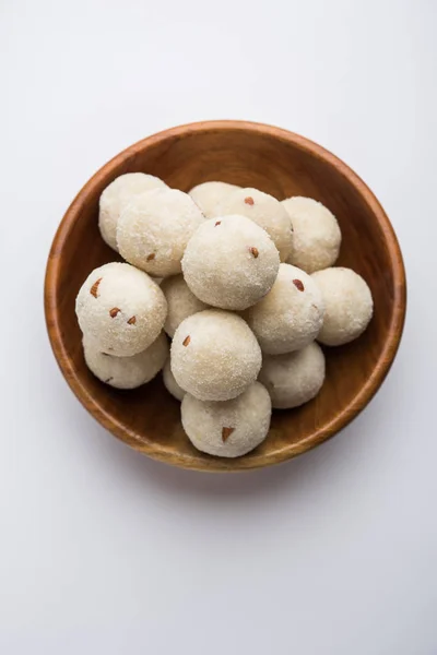 Rava Laddu Semoule Laddoo Rawa Ladu Plat Sucré Populaire Maharashtra — Photo