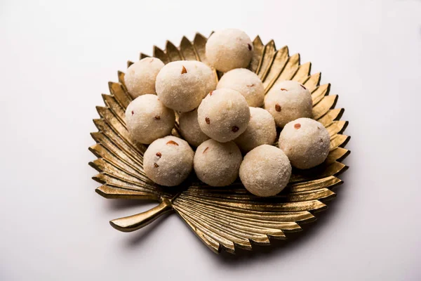 Rava Laddu Oder Grieß Laddoo Oder Rawa Ladu Ein Beliebtes — Stockfoto