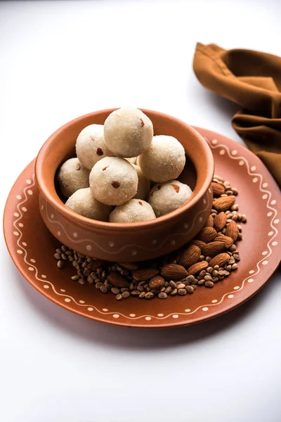 Rmik Rawa Rava Laddu Veya Laddoo Veya Ladu Laddu Maharashtra — Stok fotoğraf